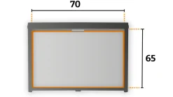 Tweedekans Obelink Eclipse combirollo grey - 70 x 65 cm