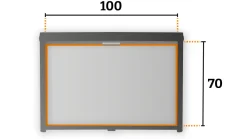 Tweedekans Obelink Eclipse combirollo grey - 100 x 70 cm