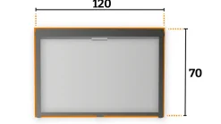 Tweedekans Obelink Velum combirollo grey - 120 x 70 cm