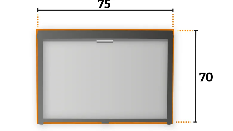 Tweedekans Obelink Velum combirollo grey - 75 x 70 cm