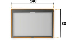 Tweedekans Obelink Velum combirollo grey - 140 x 80 cm