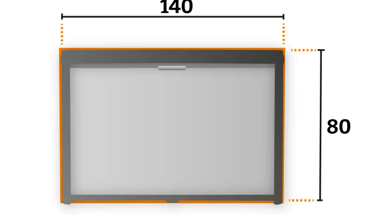 Tweedekans Obelink Velum combirollo grey - 140 x 80 cm