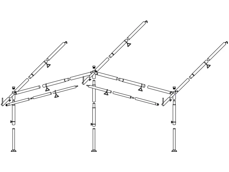 Tweedekans Obelink voortentframe staal 25 mm maat 8 - 10