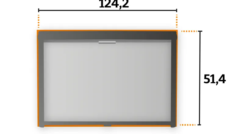 Tweedekans Remis Remiflair IV combirollo grey - 124,2 x 51,4 cm