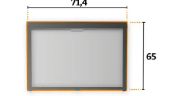 Tweedekans Remis Remiflair IV combirollo grey - 71,4 x 65 cm
