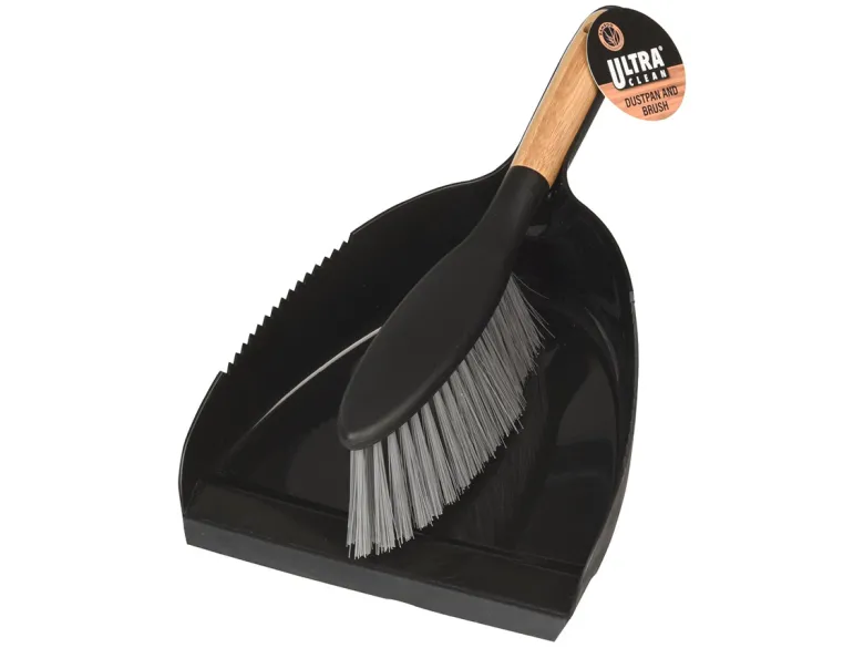 Ultra Clean bamboe stoffer en blik
