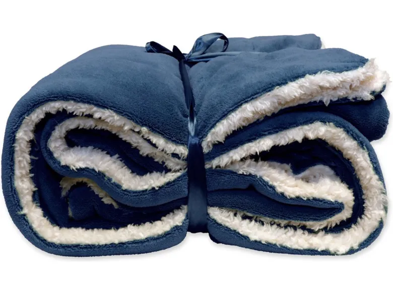 Unique Living Lars 150 x 200 cm plaid - Dark Blue