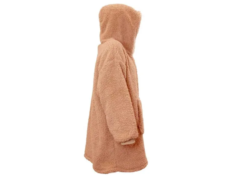Unique Living Teddy oversized hoodie - Old Pink