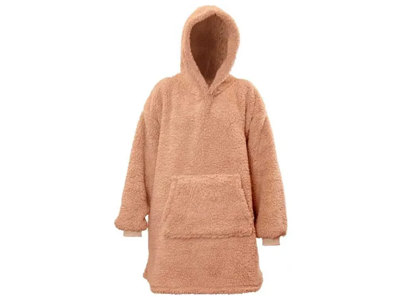 Unique Living Teddy oversized hoodie - Old Pink