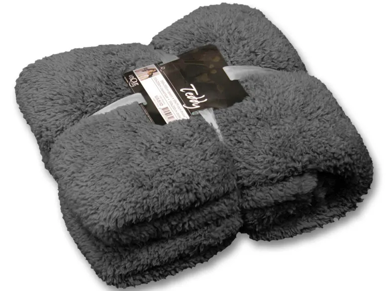 Unique Living Teddy plaid - Dark Grey