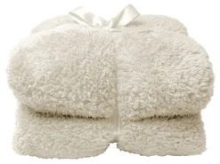 Unique Living Teddy plaid - Dove White