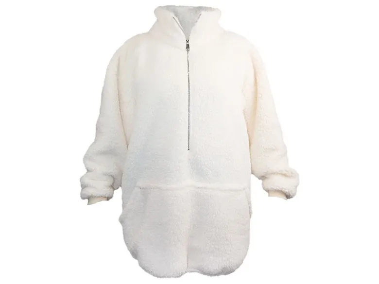 Unique Living Willow Long oversized hoodie - Dove White