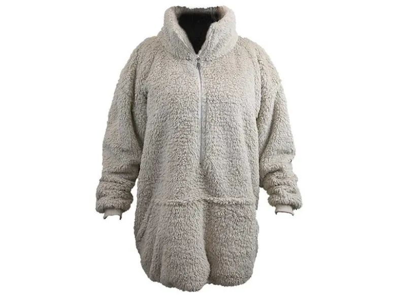 Unique Living Willow Long oversized hoodie - Chateau Grey