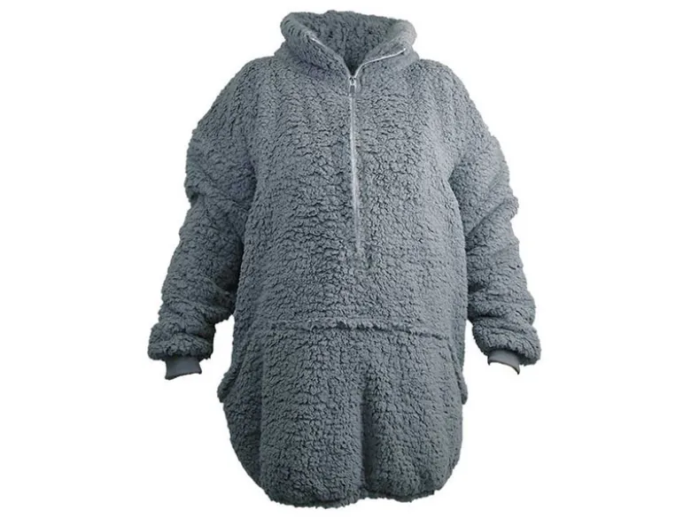 Unique Living Willow Long oversized hoodie - Dark Grey