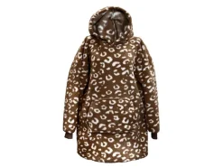 Unique Living Zion Long oversized hoodie - Rocky Brown