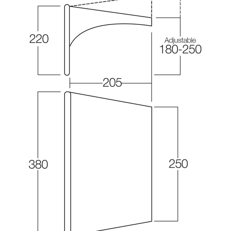 Vango Airbeam Sky Canopy caravanluifel - 250 cm