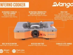 Vango Inferno Cooker 1-pits gasstel - Orange