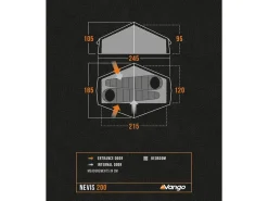 Vango Nevis 200 lichtgewicht tunneltent - Pamir Green