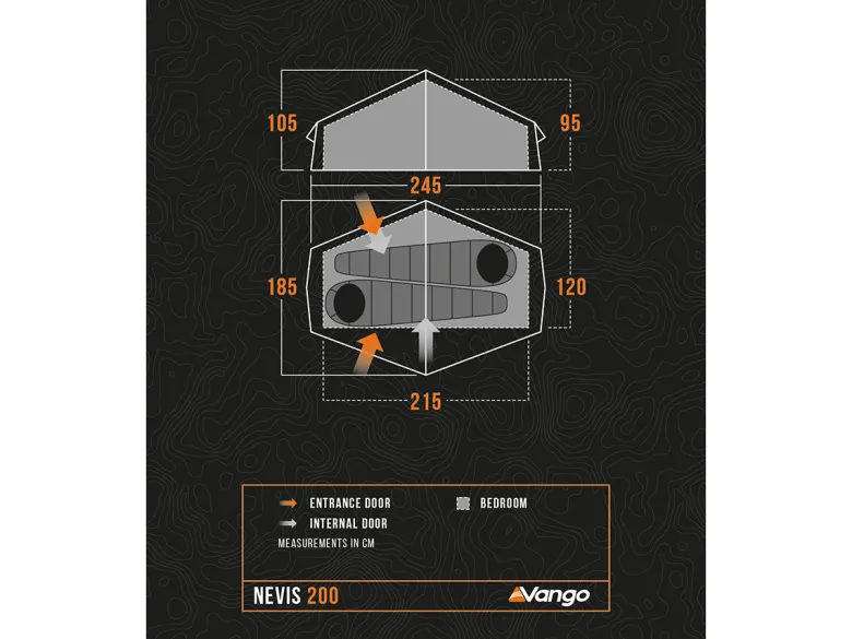 Vango Nevis 200 lichtgewicht tunneltent - Pamir Green