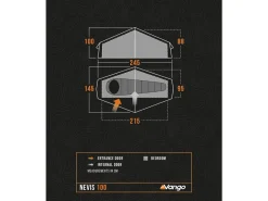 Vango Nevis 100 lichtgewicht tunneltent - Pamir Green