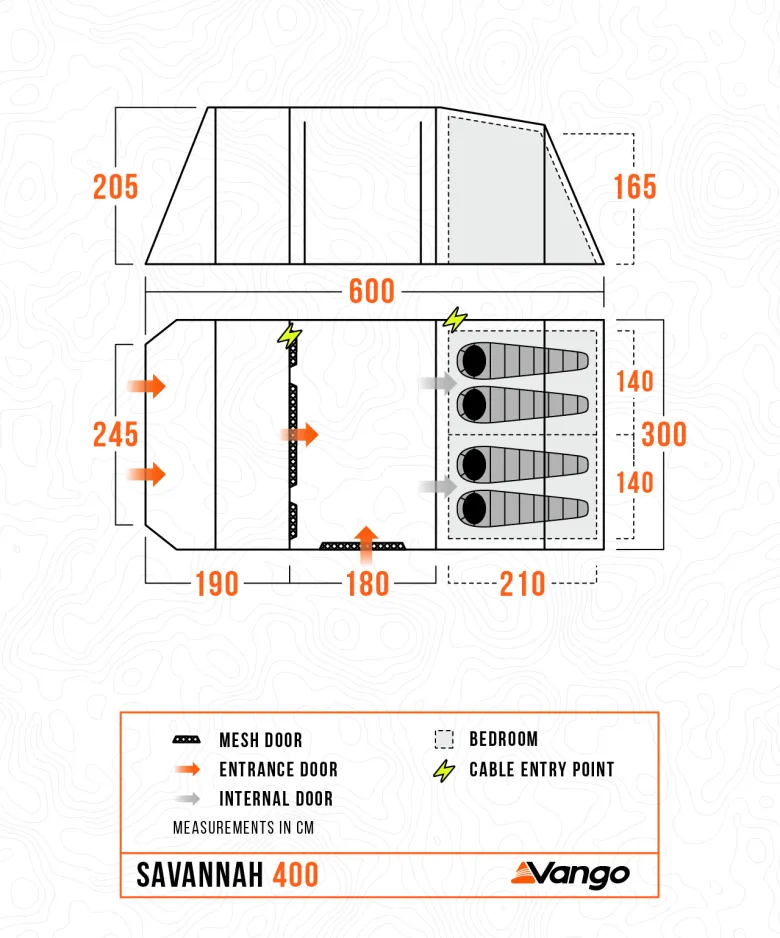 Vango Savannah 400 Package tunneltent