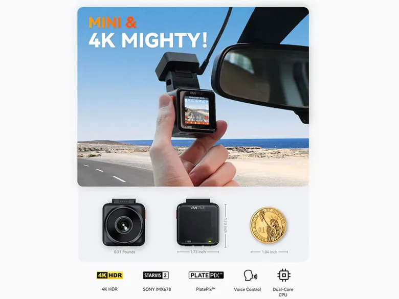 Vantrue E1 Pro 4K Dashcam