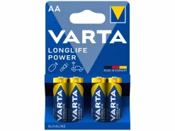 Varta 4x Longlife Power AA batterijen