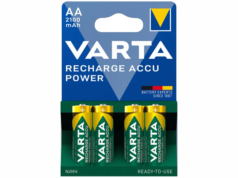 Varta 4x Recharge Accu Power AA batterijen