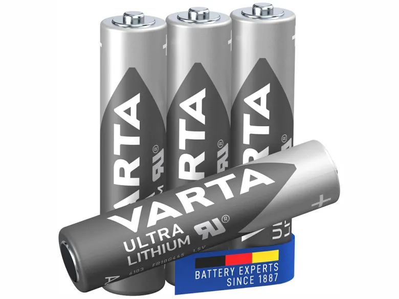 Varta 4x Ultra Lithium AAA batterijen