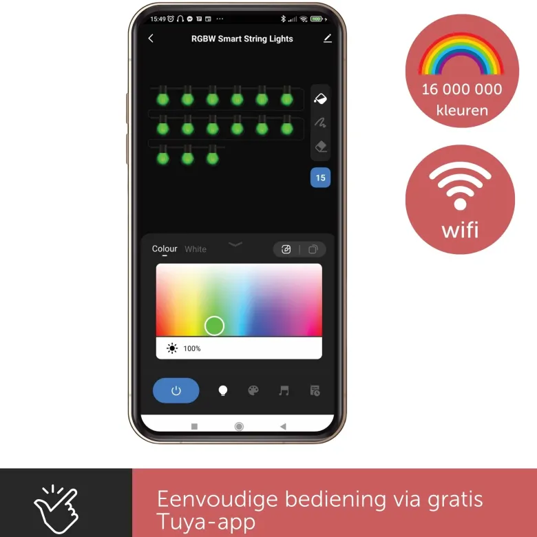 Vellight V-TUYA-15-RGBW slimme lichtslinger