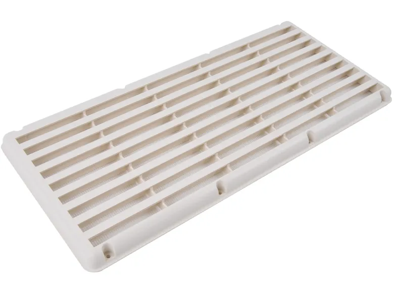 Ventilatierooster voorzien van gaas