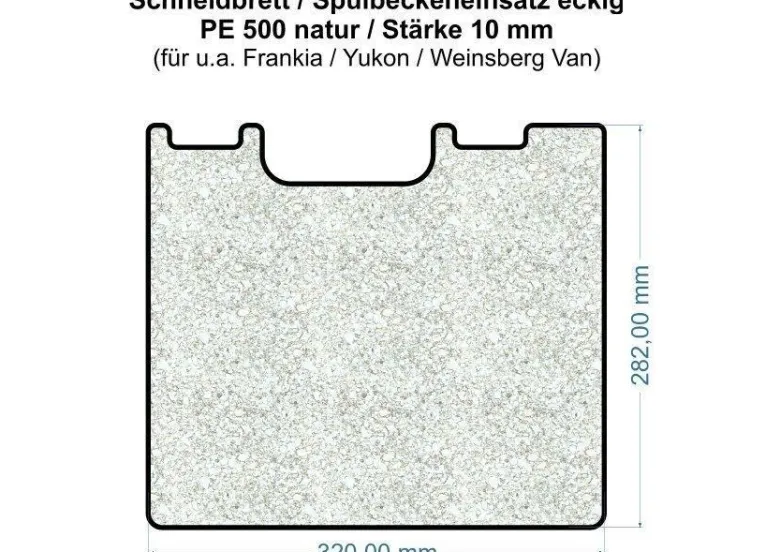 VierTec Gootsteen Snijplank Weinsberg-Van/Frankia/Yukon