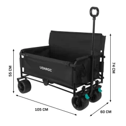 Vonroc 120 kg bolderkar met zitfunctie
