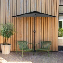 VONROC Magione 270 x 135 cm Premium parasol - Black