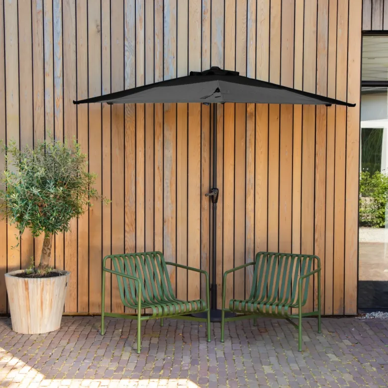 VONROC Magione 270 x 135 cm Premium parasol - Black