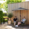 VONROC Magione 270 x 135 cm Premium parasol - Grey