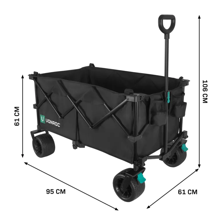 Vonroc opvouwbare XL bolderkar - 80 kg