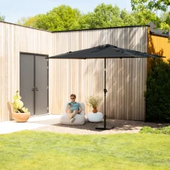 VONROC Premium Rapallo 200x300cm parasol - Black