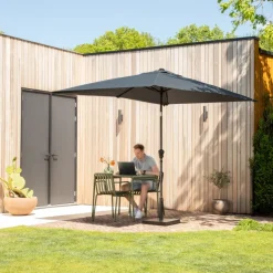 VONROC Premium Rapallo 200 x 300 cm parasol - Grey