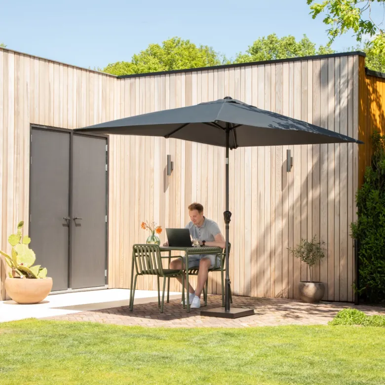 VONROC Premium Rapallo 200 x 300 cm parasol - Grey