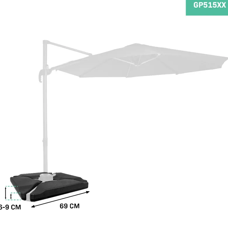 VONROC Premium vulbare parasoltegels - 4 stuks