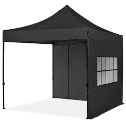 VONROC Premium 3 x 3 Easy-Up partytent met zijwanden - Black
