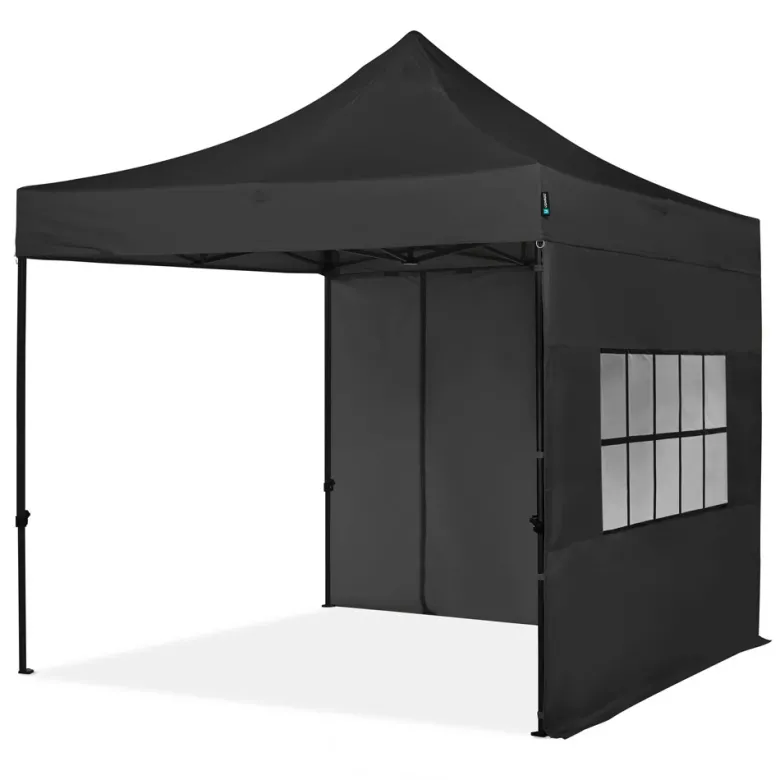 VONROC Premium 3 x 3 Easy-Up partytent met zijwanden - Black