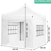 VONROC Premium 3 x 3 Easy-Up partytent met zijwanden - White