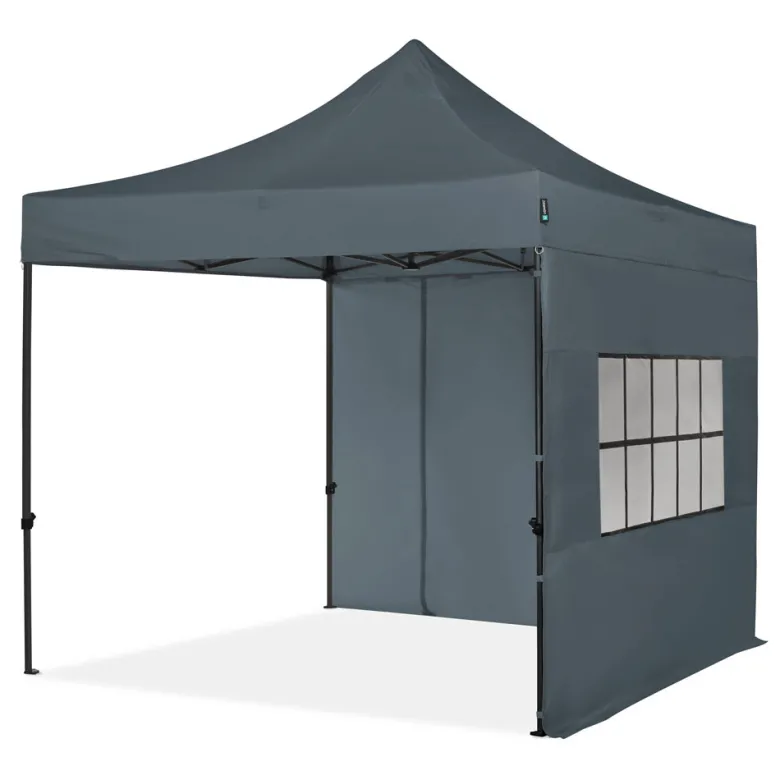 VONROC Premium 3 x 3 Easy-Up partytent met zijwanden - Grey
