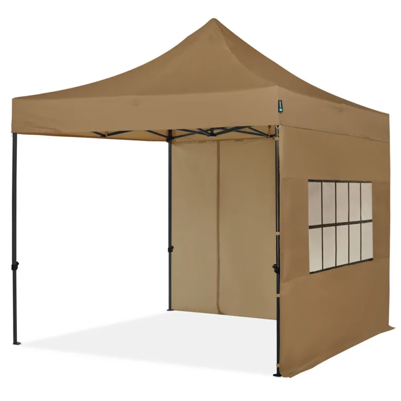 VONROC Premium 3 x 3 Easy-Up partytent met zijwanden - Beige
