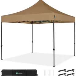 VONROC Premium 3x3m easy-up partytent - Beige