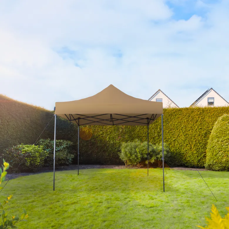 VONROC Premium 3x3m easy-up partytent - Beige