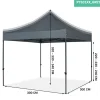 VONROC Premium 3x3m easy-up partytent - Grey