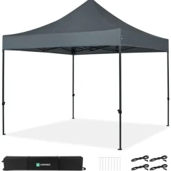 VONROC Premium 3x3m easy-up partytent - Grey